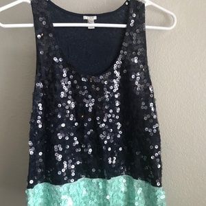 JCrew - Two Toned Sequenced Tank Top